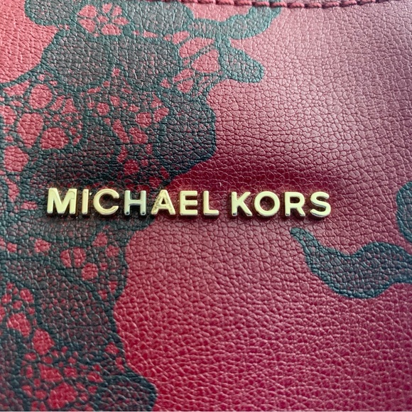 Michael Kors Cherry Lace Leather Purse - Picture 5 of 13